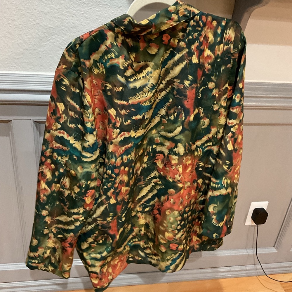 Vibrant Patterned Women's Blazer - image 3